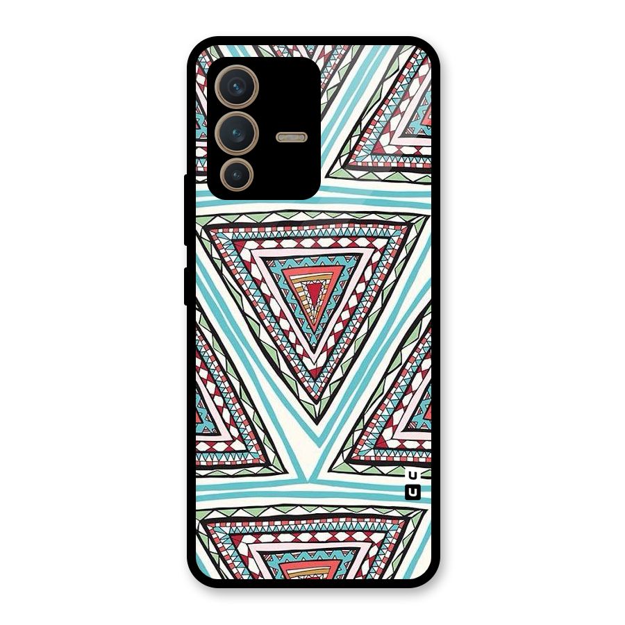 Triangle Abstract Mode Glass Back Case for Vivo V23 5G