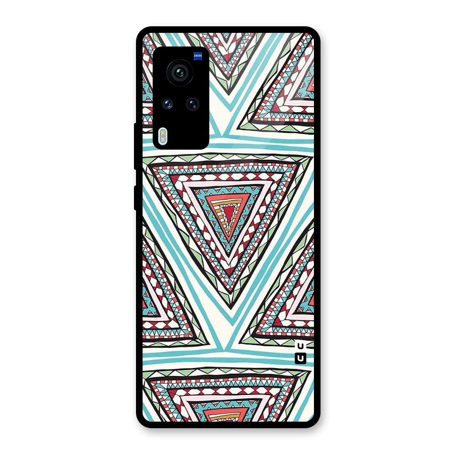 Triangle Abstract Mode Glass Back Case for Vivo X60 Pro