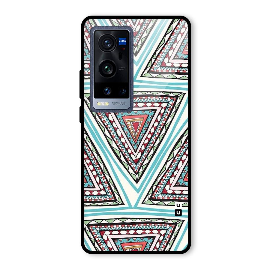 Triangle Abstract Mode Glass Back Case for Vivo X60 Pro Plus