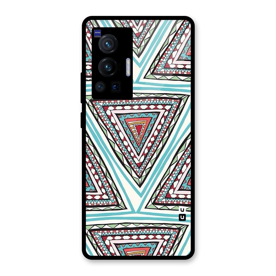 Triangle Abstract Mode Glass Back Case for Vivo X70 Pro