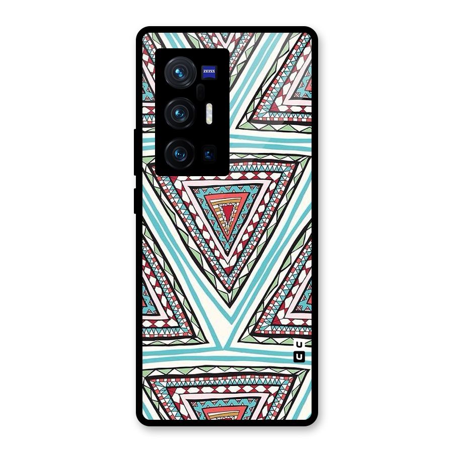 Triangle Abstract Mode Glass Back Case for Vivo X70 Pro Plus