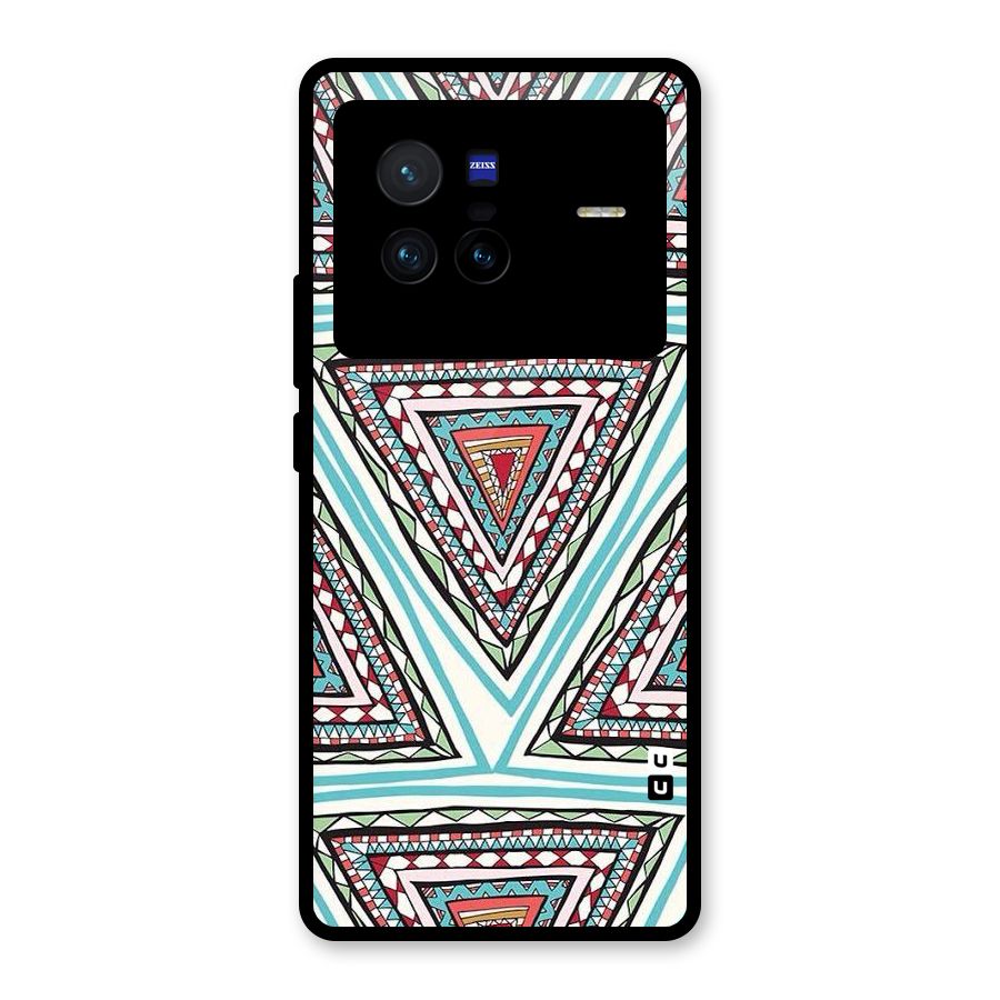 Triangle Abstract Mode Glass Back Case for Vivo X80