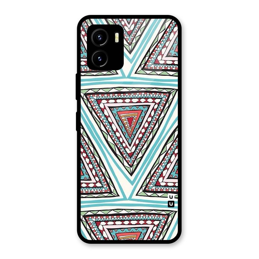 Triangle Abstract Mode Glass Back Case for Vivo Y15s