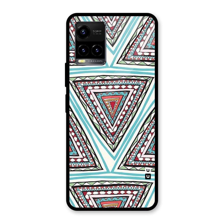 Triangle Abstract Mode Glass Back Case for Vivo Y21A