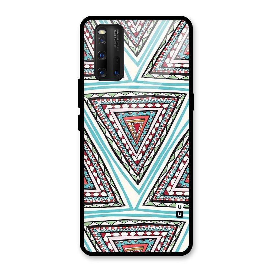 Triangle Abstract Mode Glass Back Case for Vivo iQOO 3