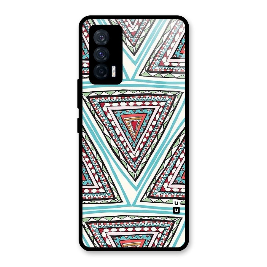 Triangle Abstract Mode Glass Back Case for Vivo iQOO 7 5G