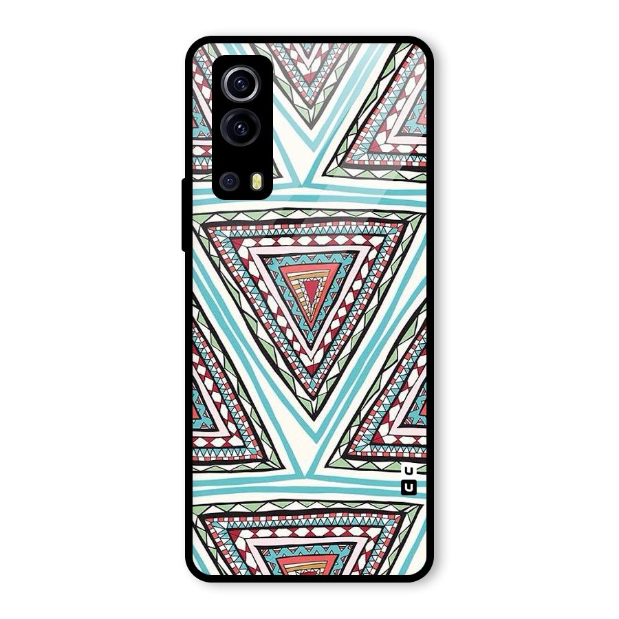Triangle Abstract Mode Glass Back Case for Vivo iQOO Z3