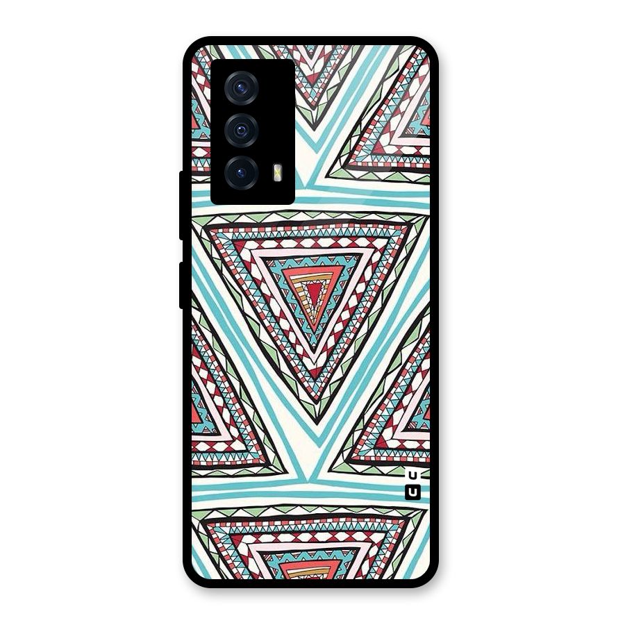 Triangle Abstract Mode Glass Back Case for Vivo iQOO Z5