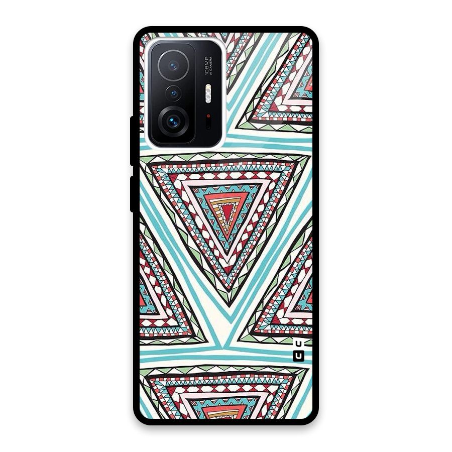 Triangle Abstract Mode Glass Back Case for Xiaomi 11T Pro
