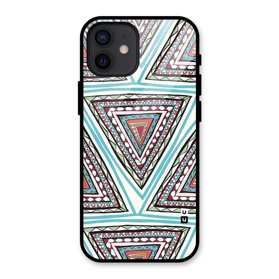 Triangle Abstract Mode Glass Back Case for iPhone 12