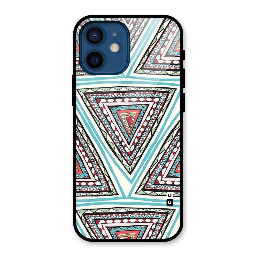 Triangle Abstract Mode Glass Back Case for iPhone 12 Mini