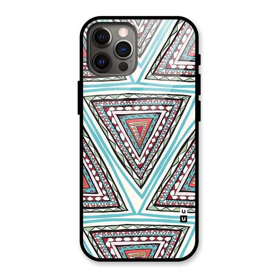 Triangle Abstract Mode Glass Back Case for iPhone 12 Pro