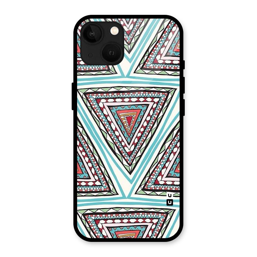 Triangle Abstract Mode Glass Back Case for iPhone 13
