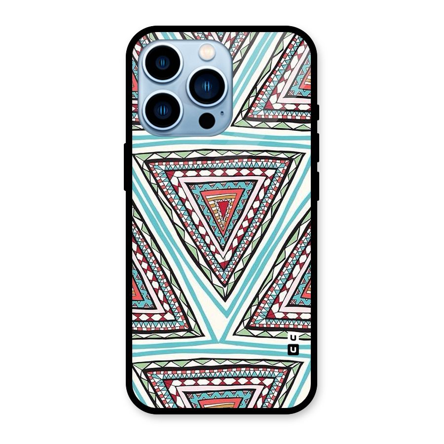 Triangle Abstract Mode Glass Back Case for iPhone 13 Pro