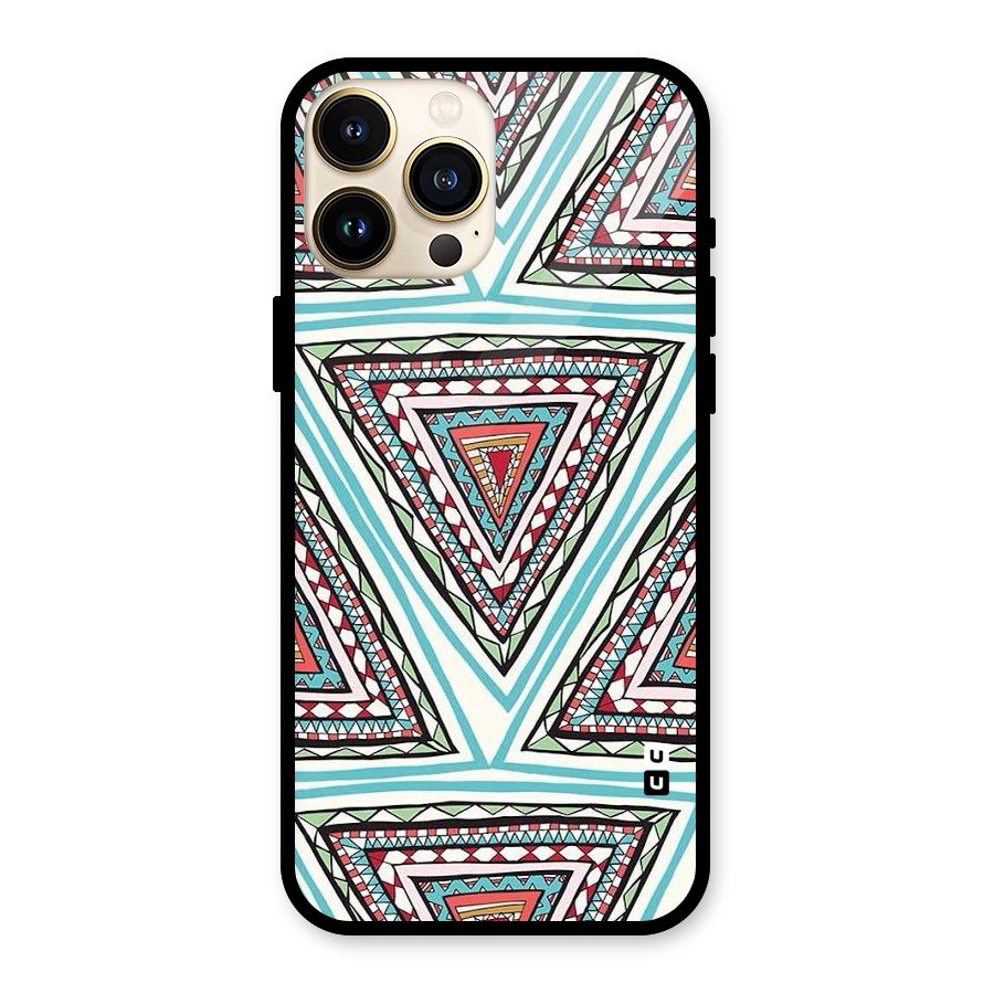 Triangle Abstract Mode Glass Back Case for iPhone 13 Pro Max