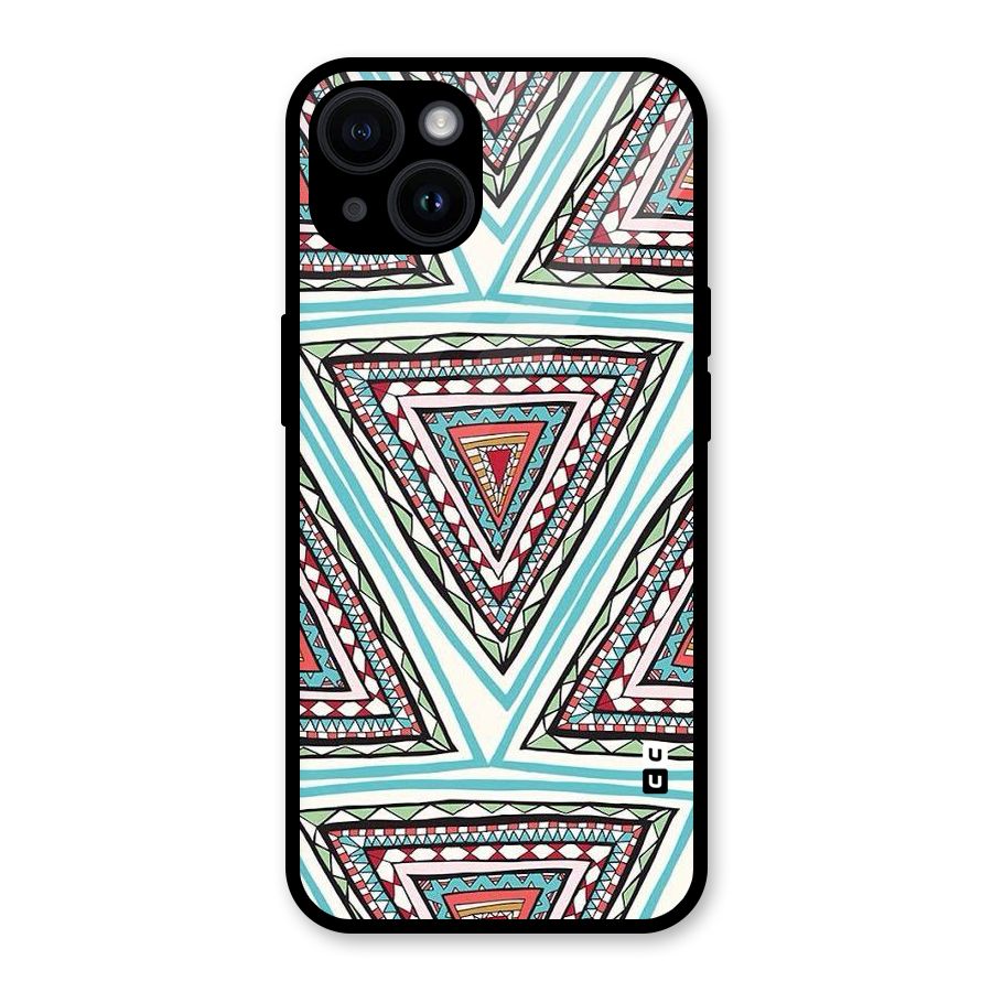 Triangle Abstract Mode Glass Back Case for iPhone 14