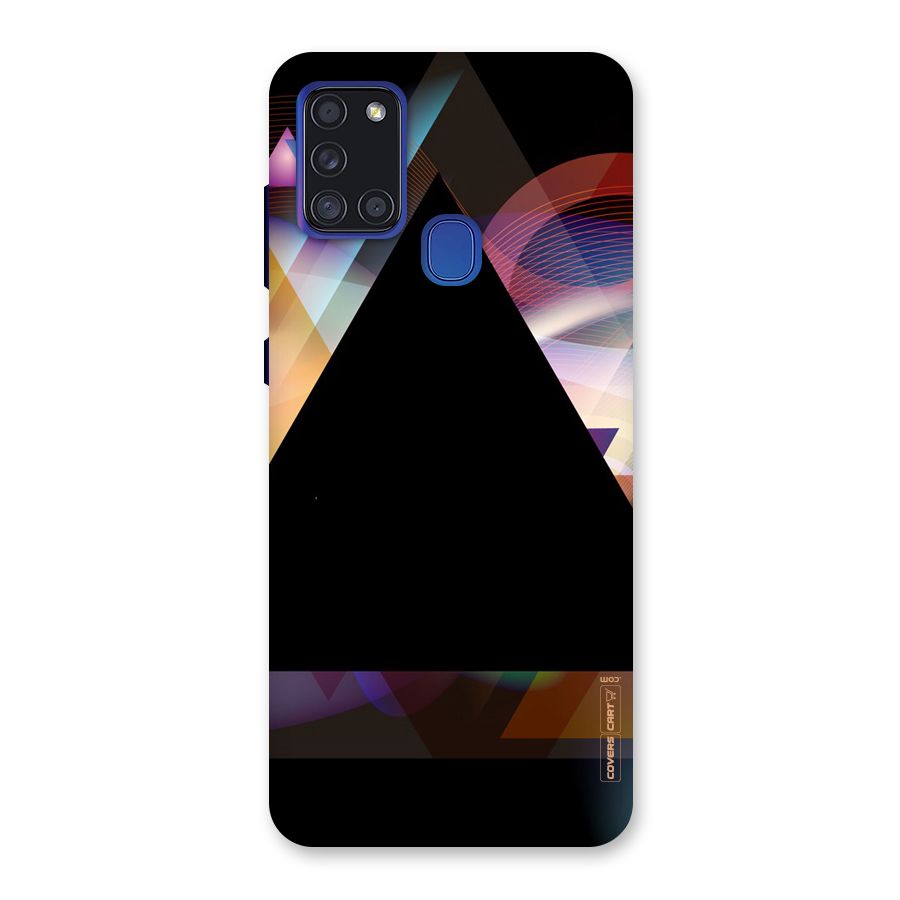 Triangle Black Abstract Back Case for Galaxy A21s