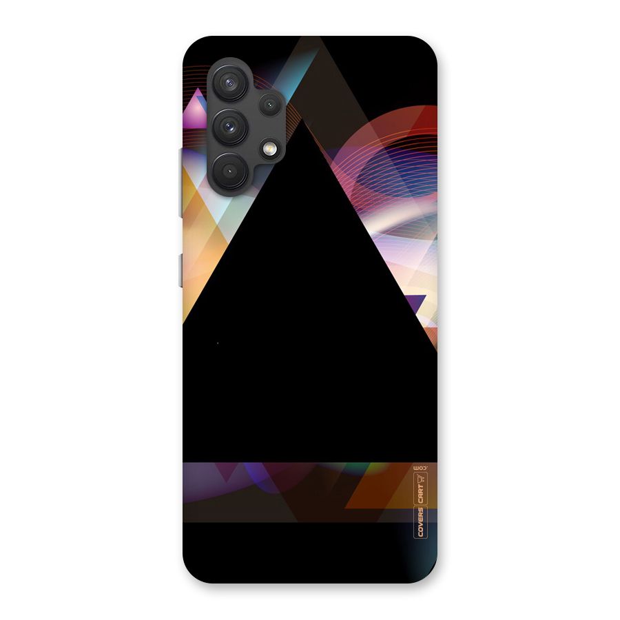 Triangle Black Abstract Back Case for Galaxy A32