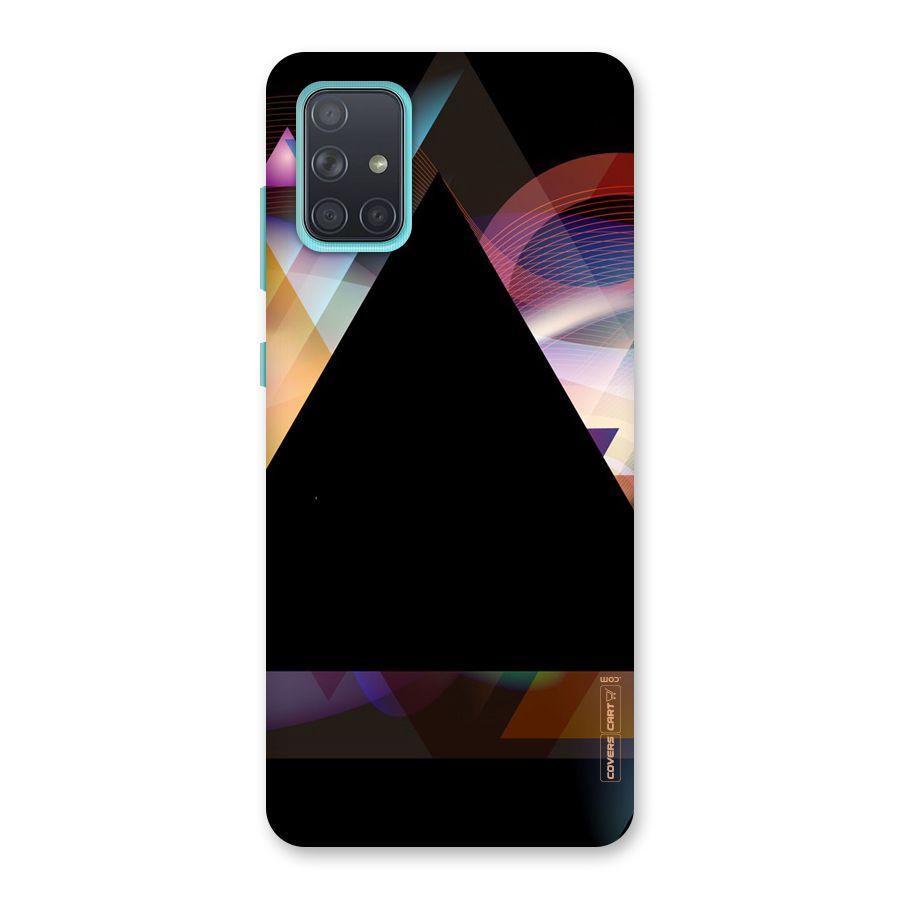 Triangle Black Abstract Back Case for Galaxy A71