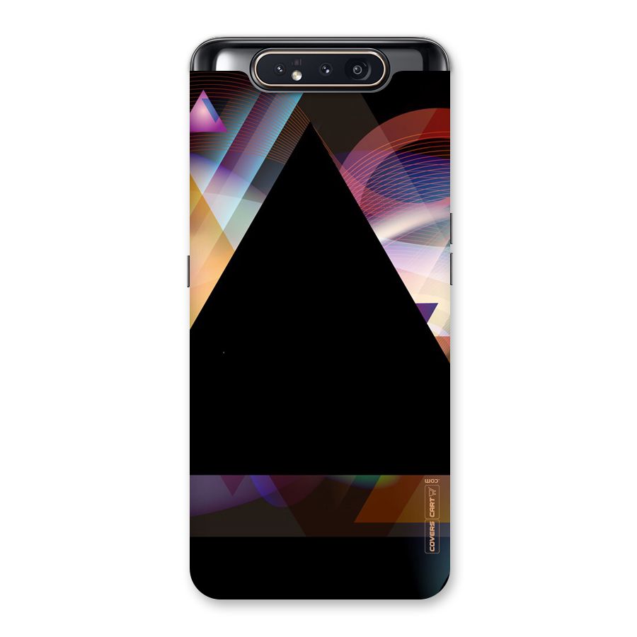 Triangle Black Abstract Back Case for Galaxy A80