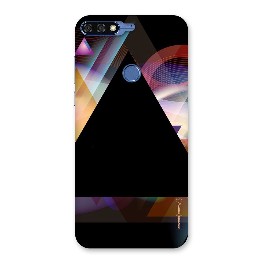 Triangle Black Abstract Back Case for Honor 7C