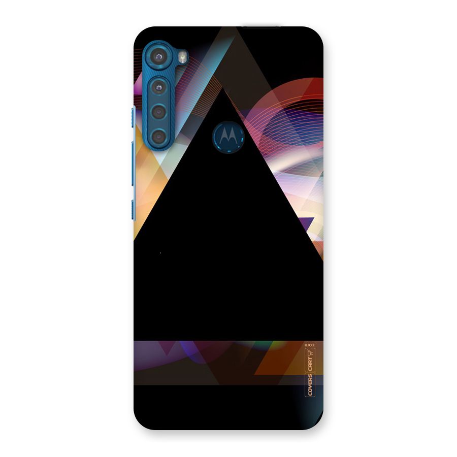 Triangle Black Abstract Back Case for Motorola One Fusion Plus
