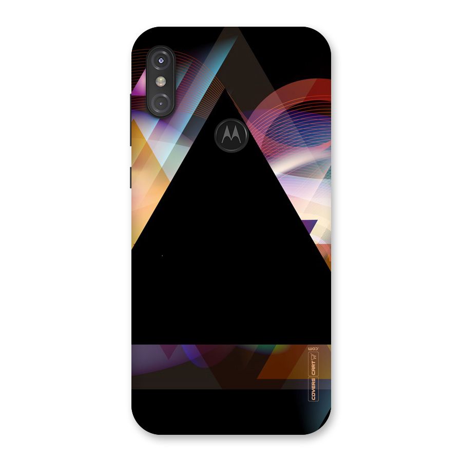 Triangle Black Abstract Back Case for Motorola One Power