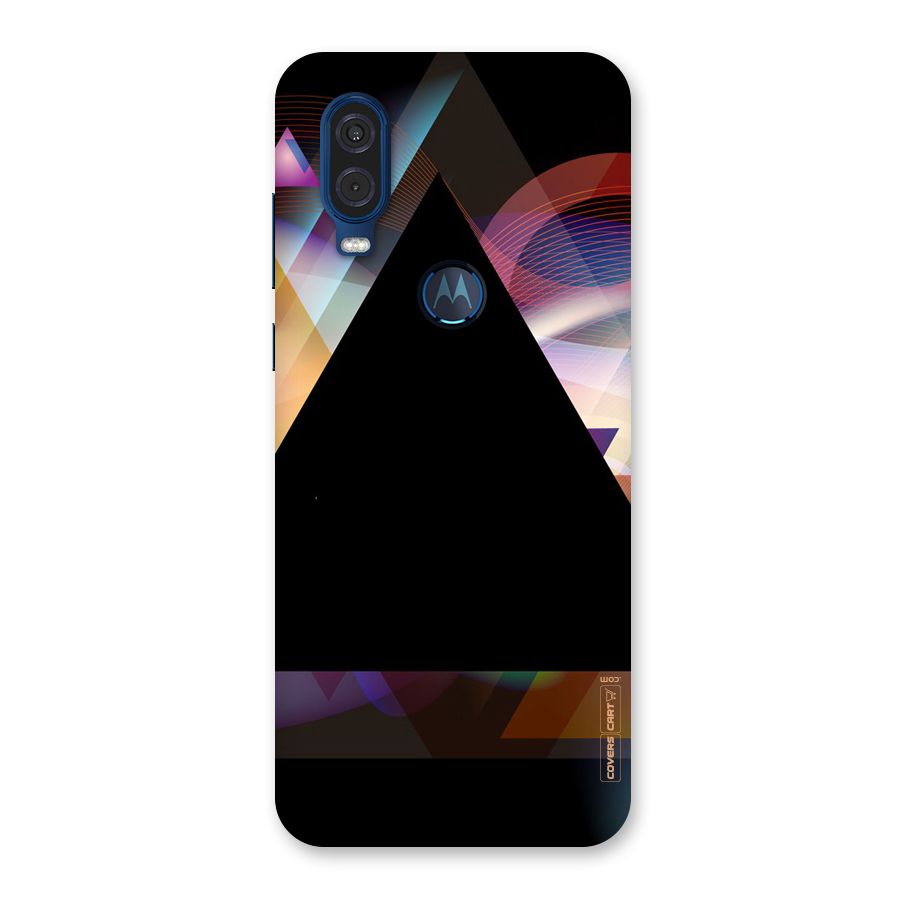 Triangle Black Abstract Back Case for Motorola One Vision
