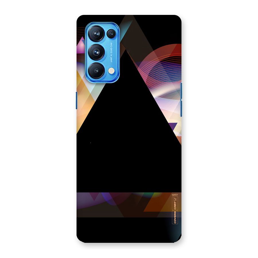 Triangle Black Abstract Back Case for Oppo Reno5 Pro 5G
