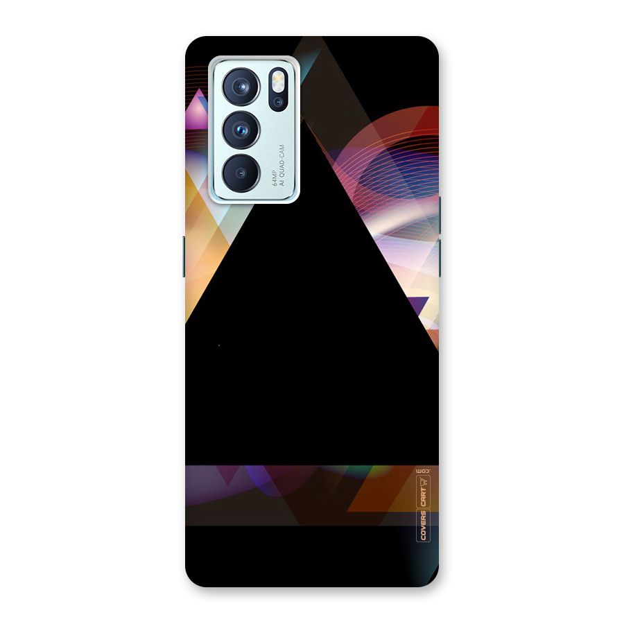 Triangle Black Abstract Back Case for Oppo Reno6 Pro 5G