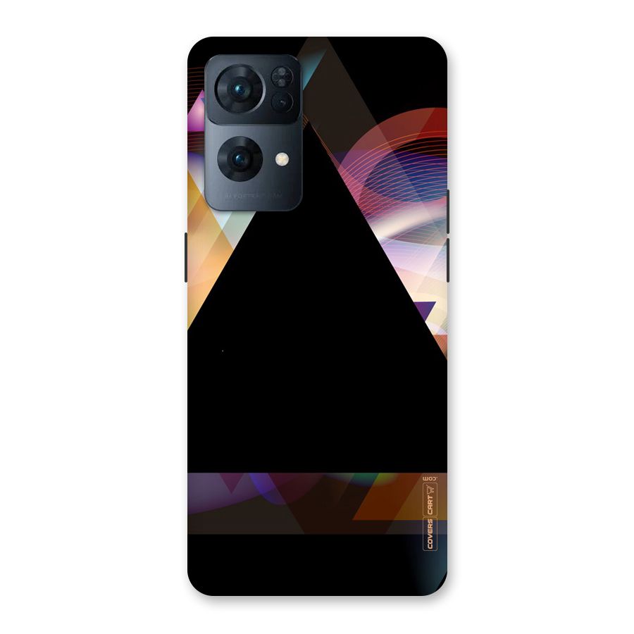 Triangle Black Abstract Back Case for Oppo Reno7 Pro 5G