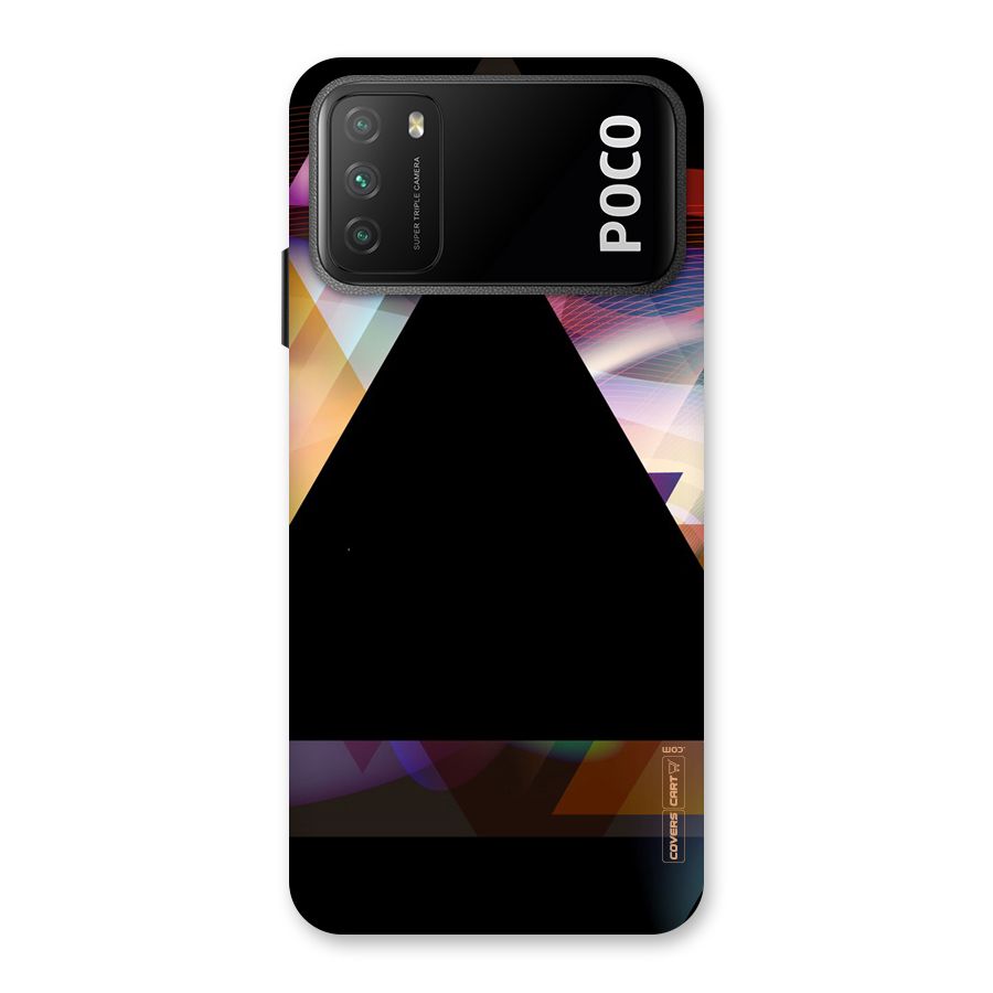 Triangle Black Abstract Back Case for Poco M3