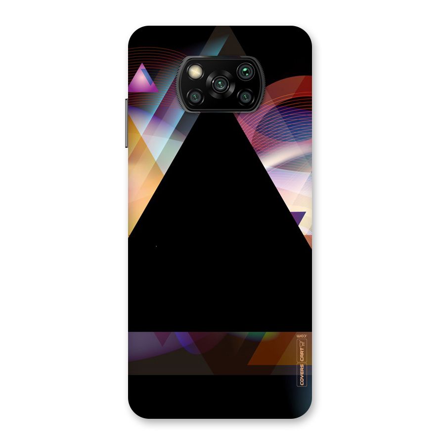 Triangle Black Abstract Back Case for Poco X3