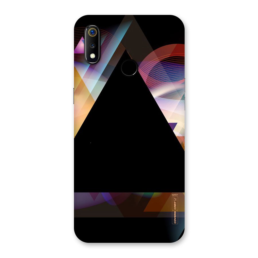 Triangle Black Abstract Back Case for Realme 3