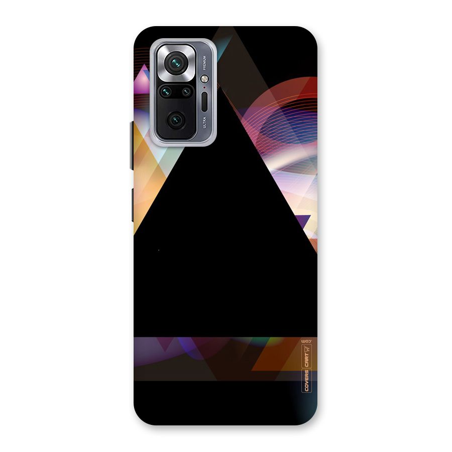 Triangle Black Abstract Back Case for Redmi Note 10 Pro