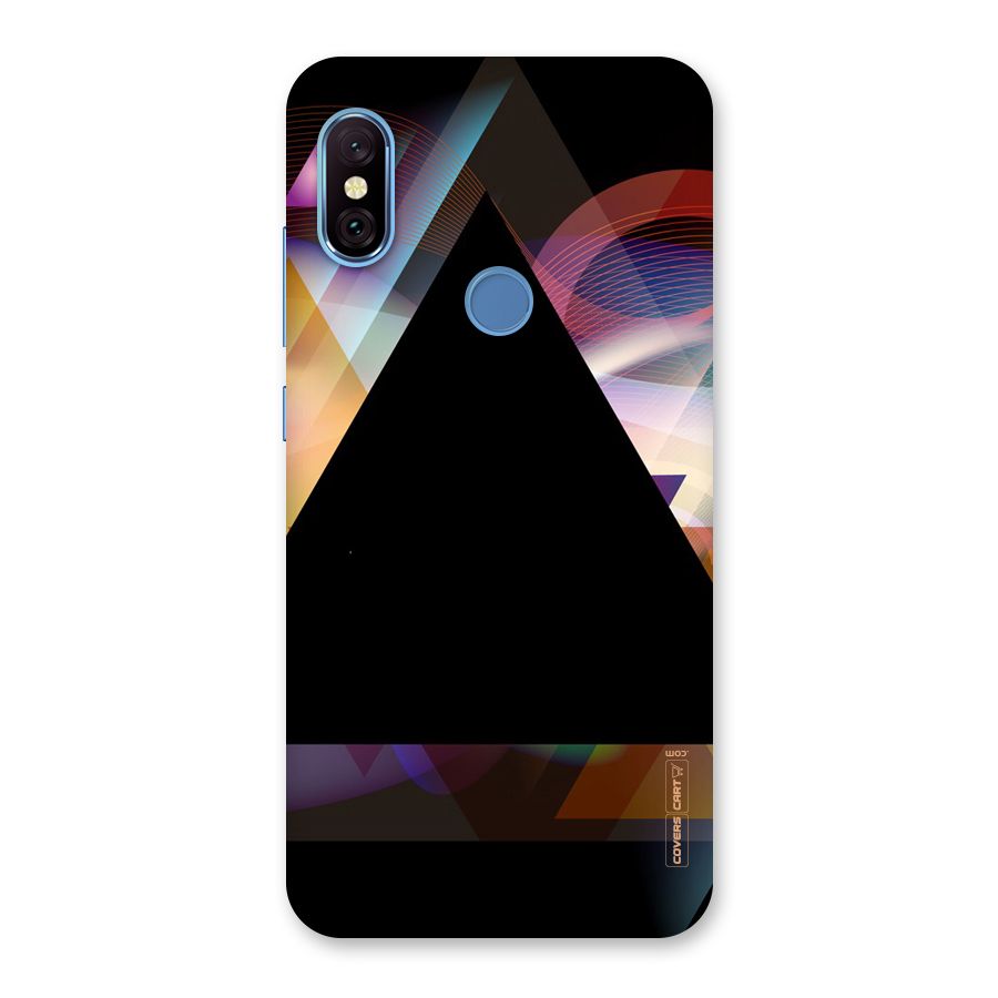 Triangle Black Abstract Back Case for Redmi Note 6 Pro