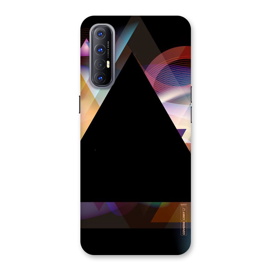 Triangle Black Abstract Back Case for Reno3 Pro