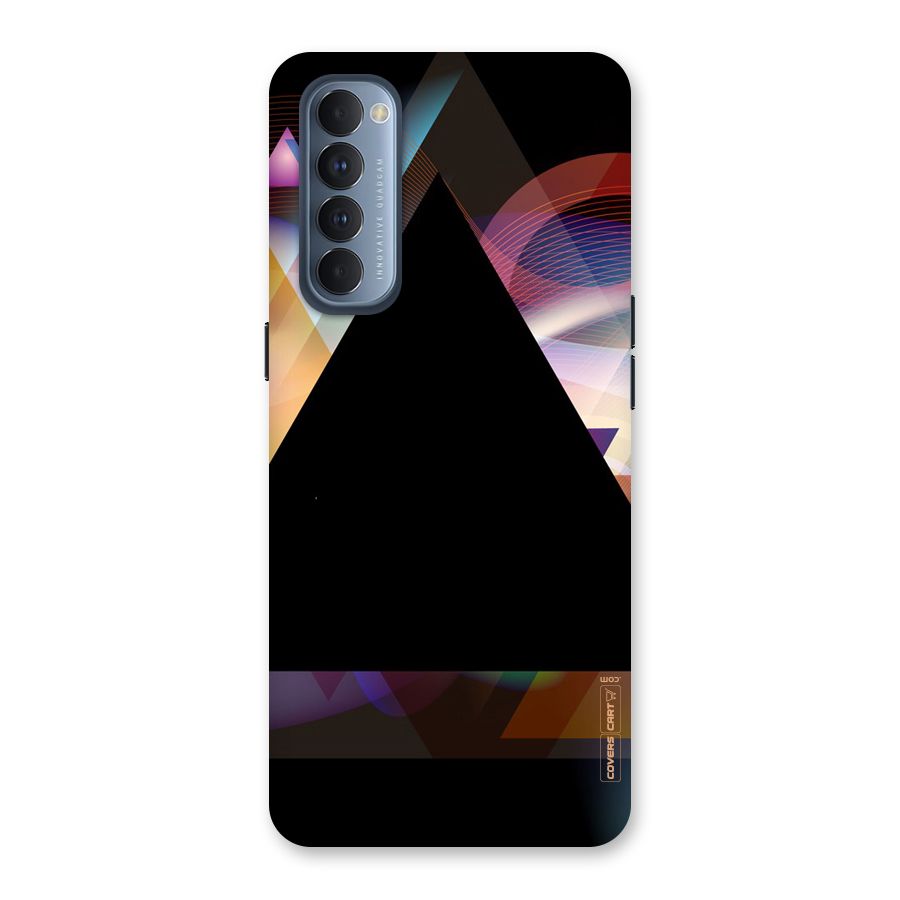 Triangle Black Abstract Back Case for Reno4 Pro