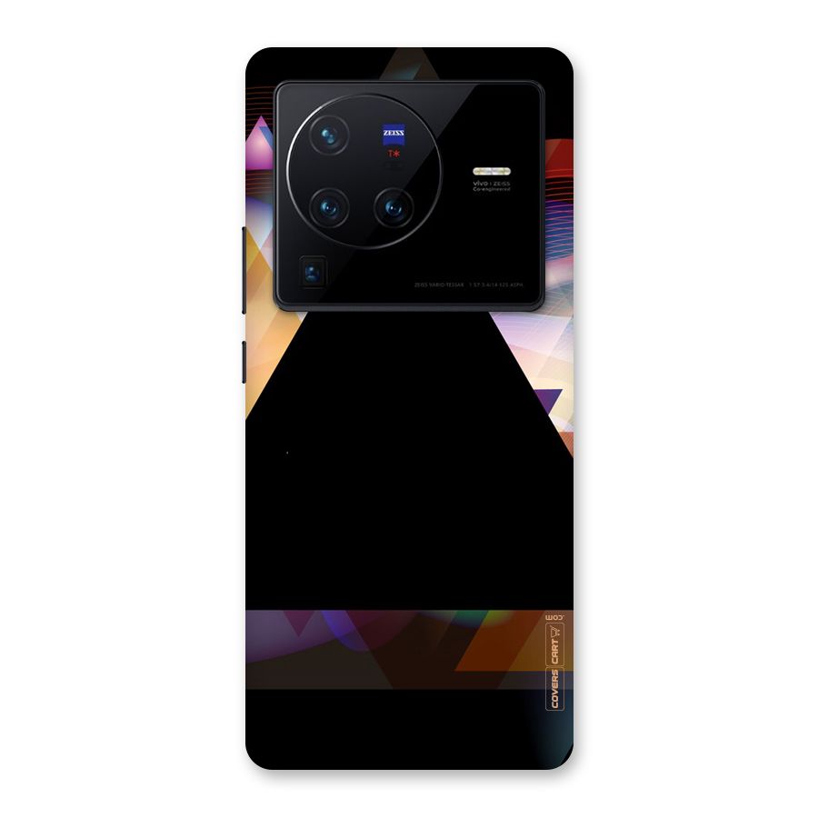Triangle Black Abstract Back Case for Vivo X80 Pro