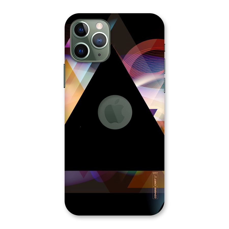 Triangle Black Abstract Back Case for iPhone 11 Pro Logo  Cut