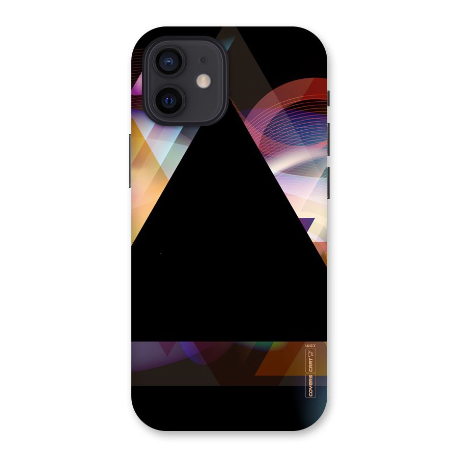 Triangle Black Abstract Back Case for iPhone 12
