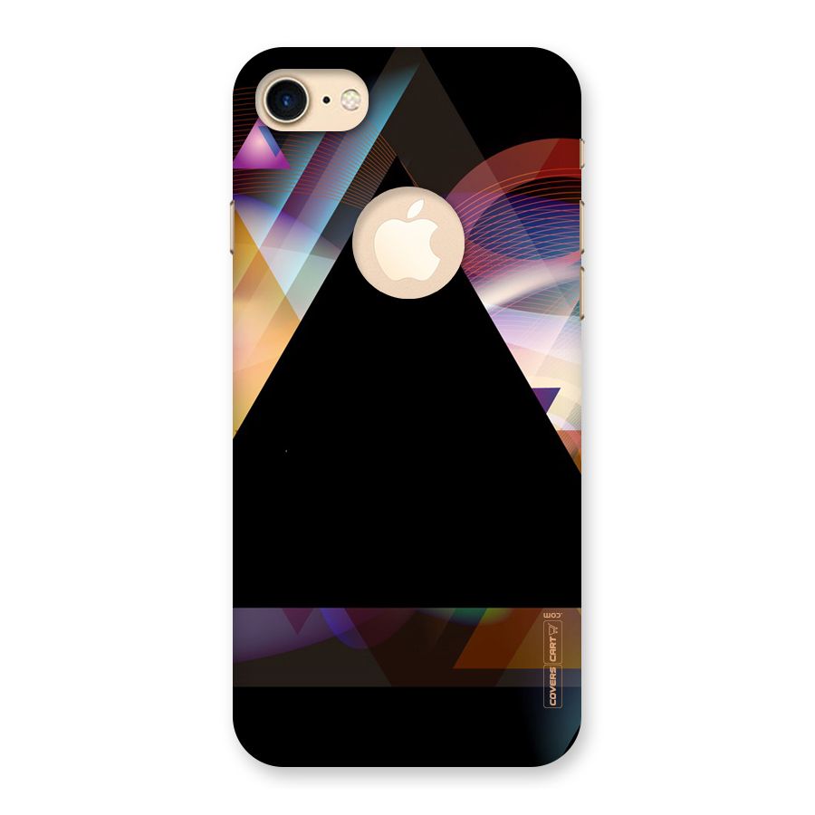 Triangle Black Abstract Back Case for iPhone 7 Logo Cut