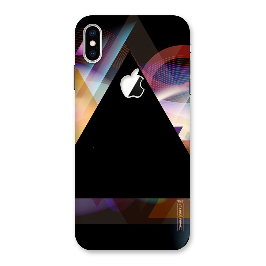 Triangle Black Abstract Back Case for iPhone XS Max Apple Cut