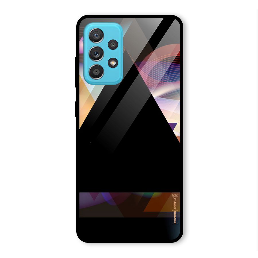 Triangle Black Abstract Glass Back Case for Galaxy A52s 5G