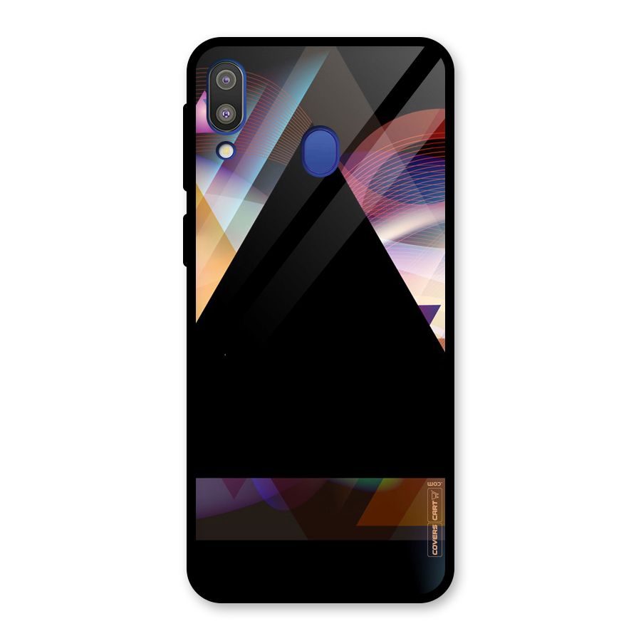 Triangle Black Abstract Glass Back Case for Galaxy M20