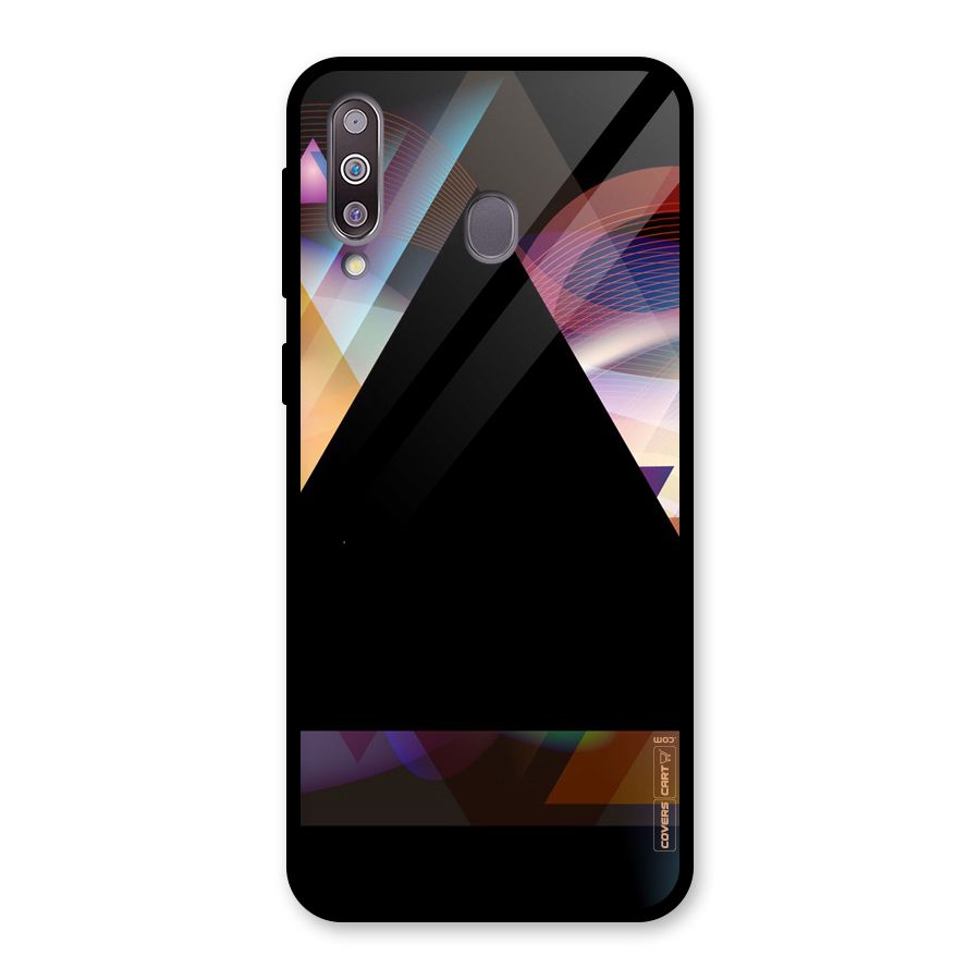Triangle Black Abstract Glass Back Case for Galaxy M30