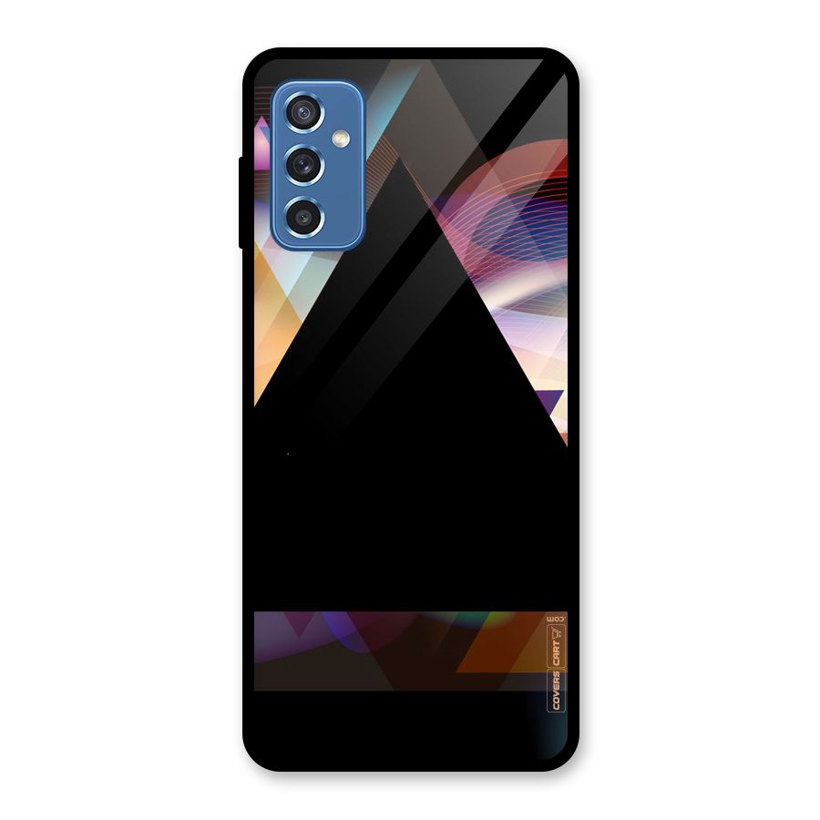 Triangle Black Abstract Glass Back Case for Galaxy M52 5G