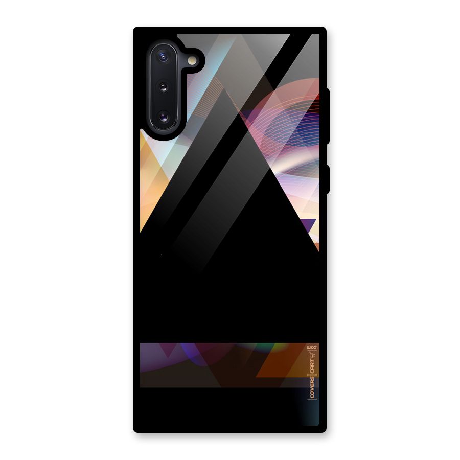 Triangle Black Abstract Glass Back Case for Galaxy Note 10