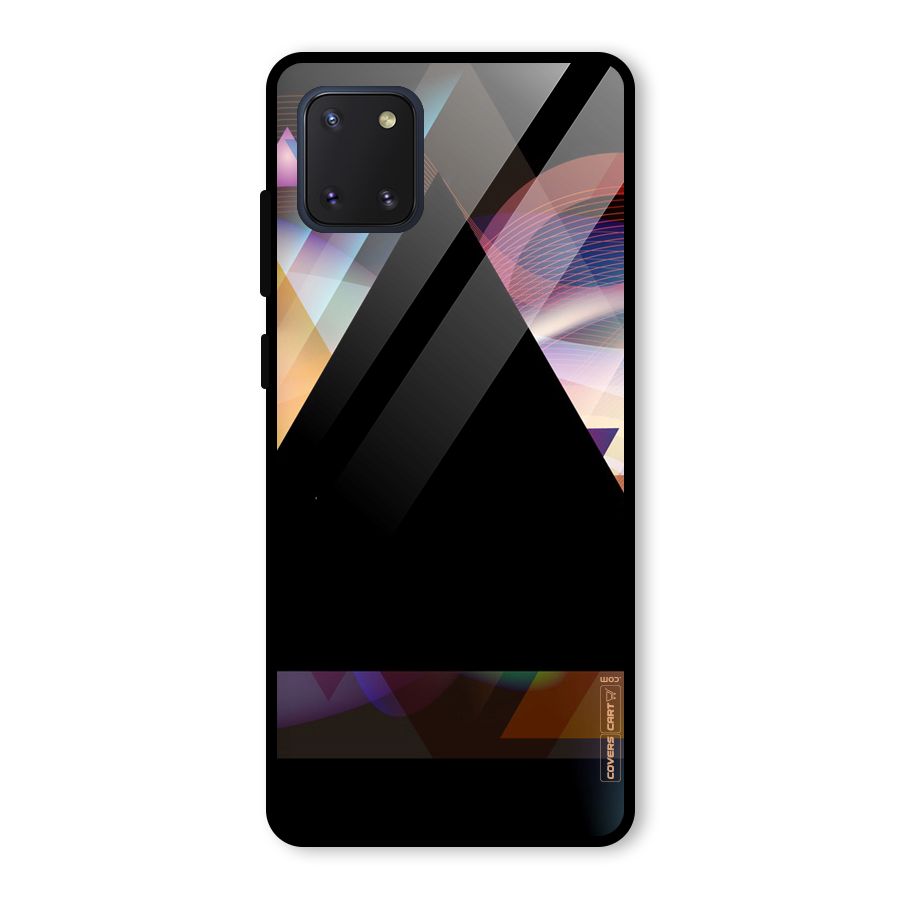 Triangle Black Abstract Glass Back Case for Galaxy Note 10 Lite