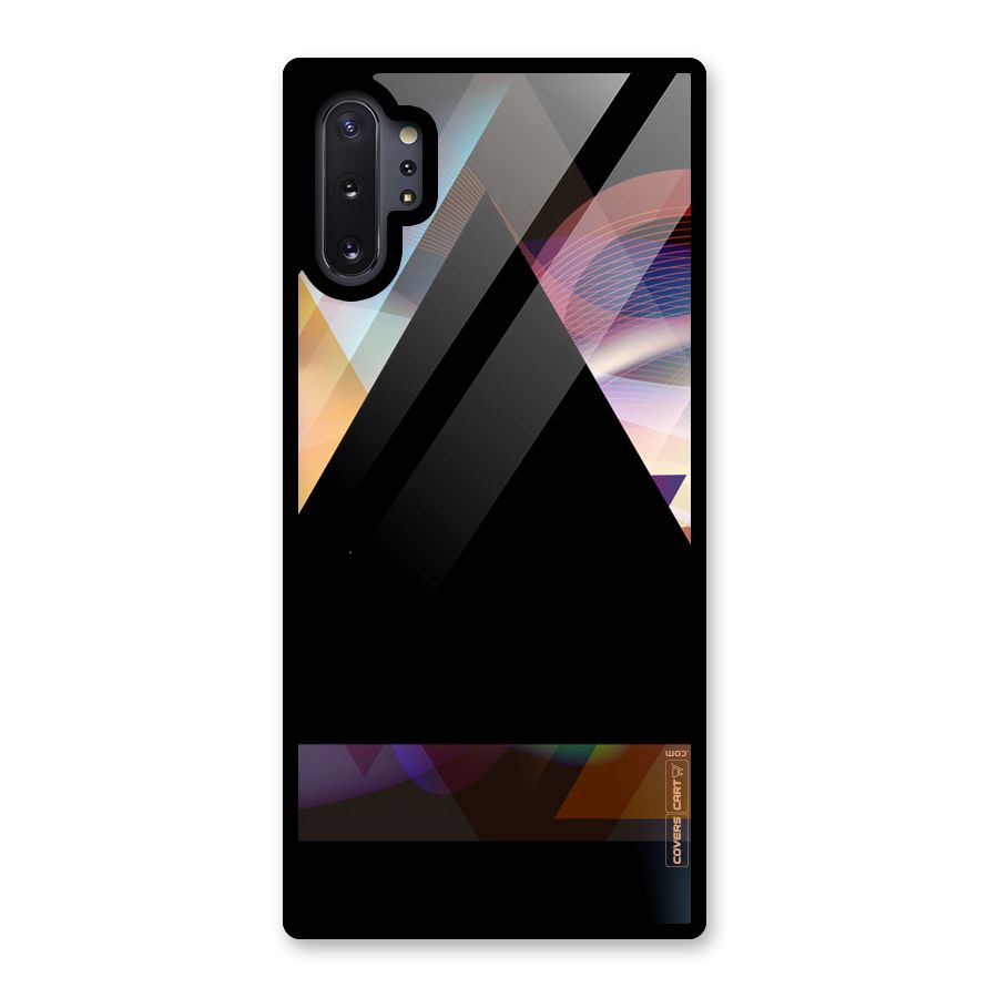 Triangle Black Abstract Glass Back Case for Galaxy Note 10 Plus